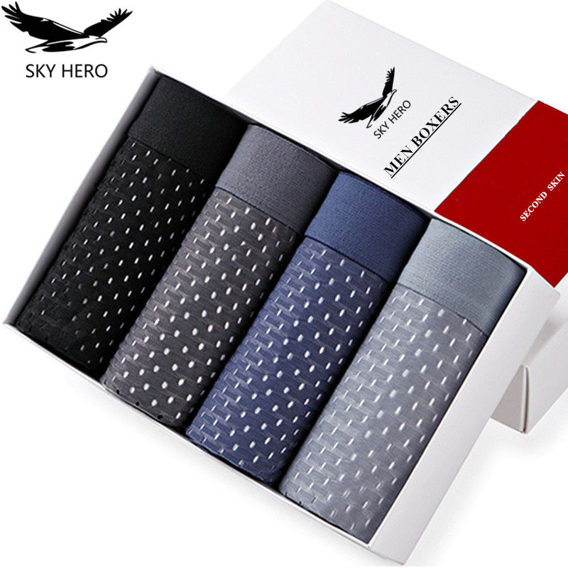 Boxer Shorts Modal - 4 шт./лот мужской, шорты, нижнее белье,